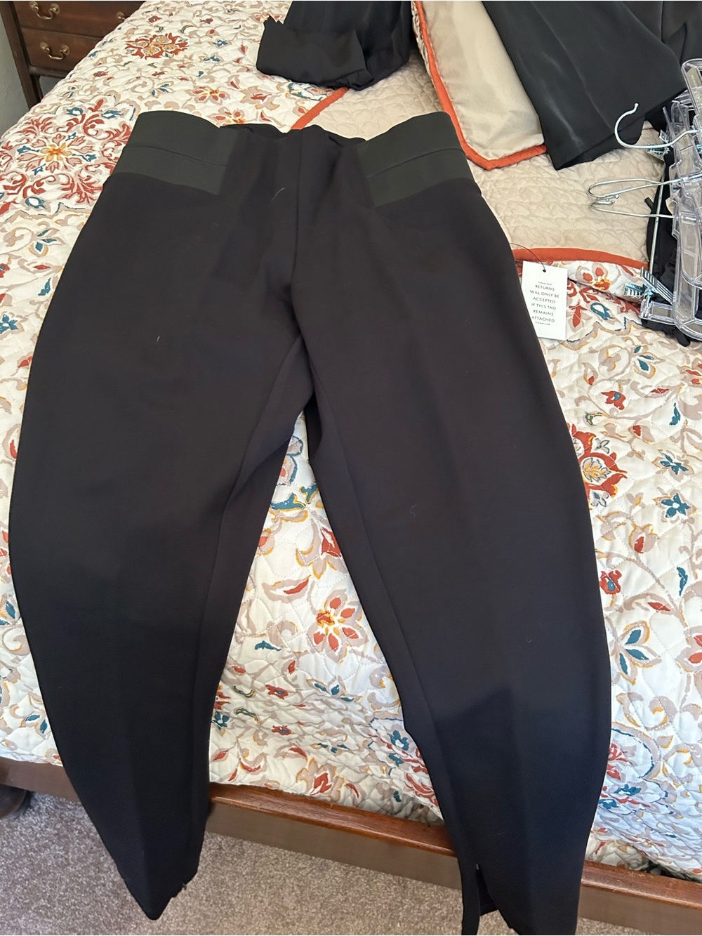 Eloquii Black Stretch Tapered Pull-On Pants